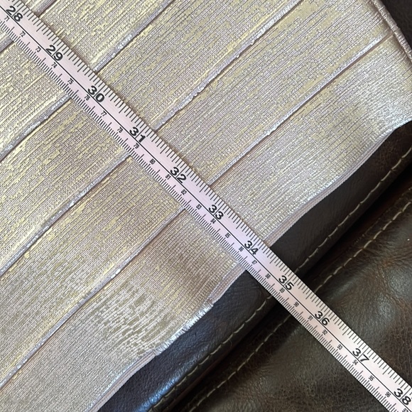 NWT Authentic HERVE LEGER  Rose Gold Tejana Dress - Size S - Picture 11 of 12